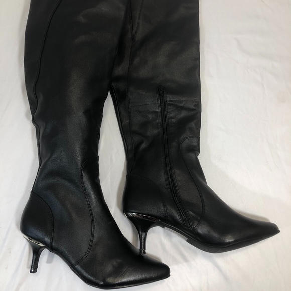 Tall Order Black Knee High Boots - Picture 2 of 7